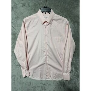 ANDREA FINAMORE NAPOLI Mauve WHITE STRIPE‎ COTTON MADE IN ITALY 16.5 X 34
